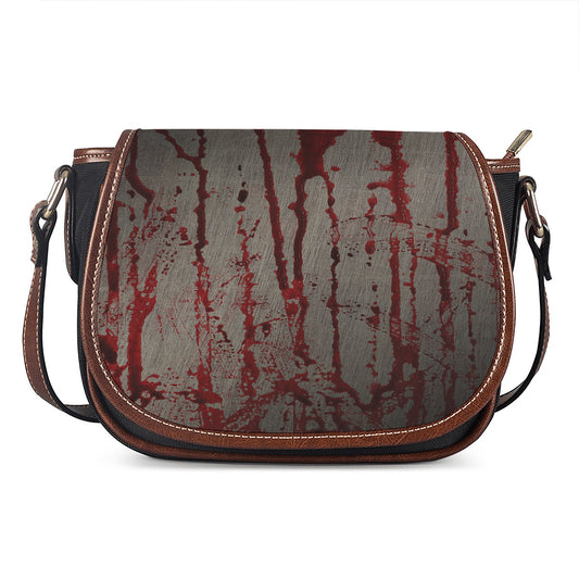 Bloody Metal Wall Print Saddle Bag