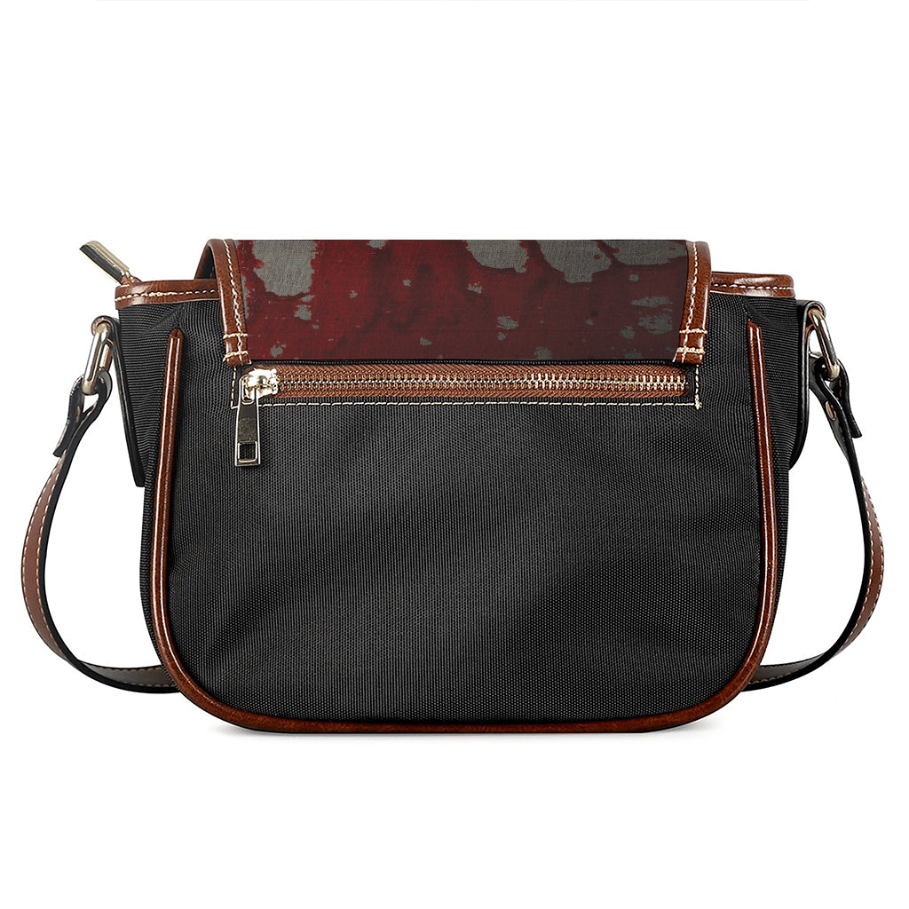 Bloody Metal Wall Print Saddle Bag