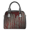 Bloody Metal Wall Print Shoulder Handbag