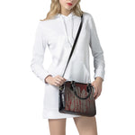 Bloody Metal Wall Print Shoulder Handbag