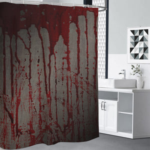 Bloody Metal Wall Print Shower Curtain