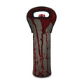 Bloody Metal Wall Print Single Neoprene Wine Tote