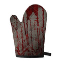 Bloody Metal Wall Print Single Oven Mitt