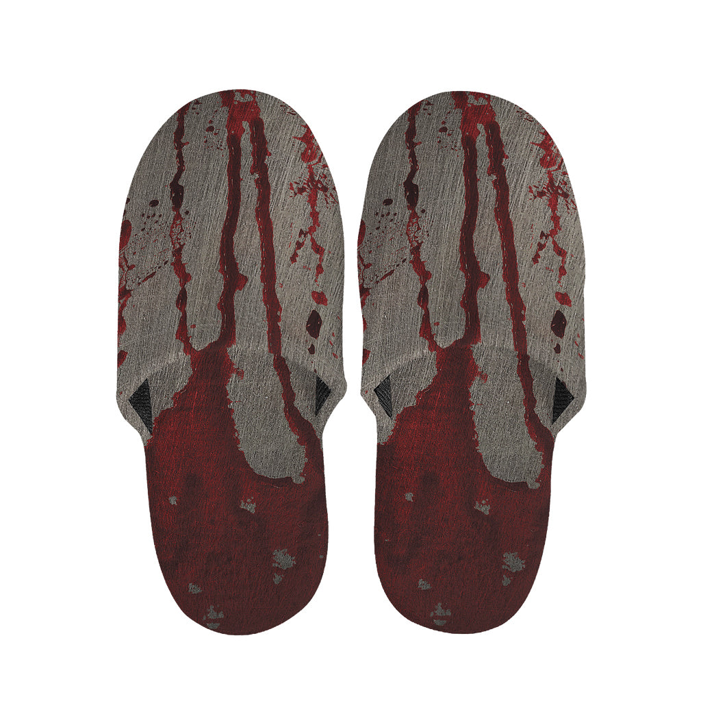 Bloody Metal Wall Print Slippers