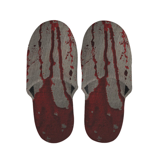 Bloody Metal Wall Print Slippers