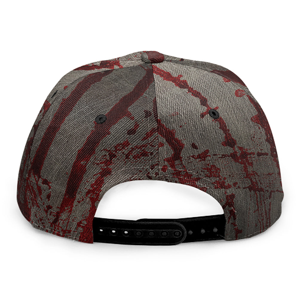 Bloody Metal Wall Print Snapback Cap