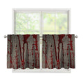 Bloody Metal Wall Print Tier Curtains