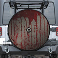 Bloody Metal Wall Print Tire Cover With Camera Hole