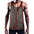 Bloody Metal Wall Print Men's Workout Tank Top