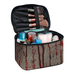 Bloody Metal Wall Print Travel Makeup Bag