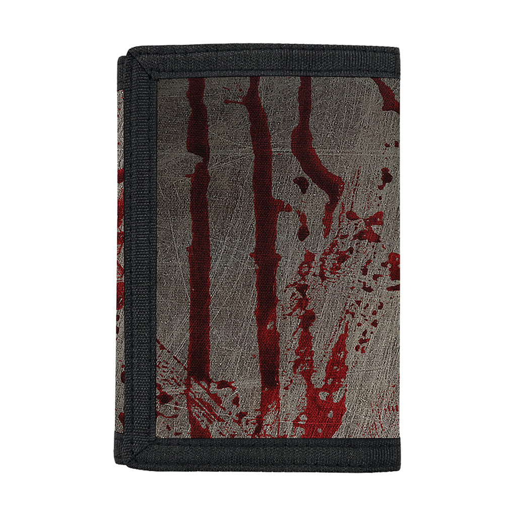 Bloody Metal Wall Print Trifold Wallet