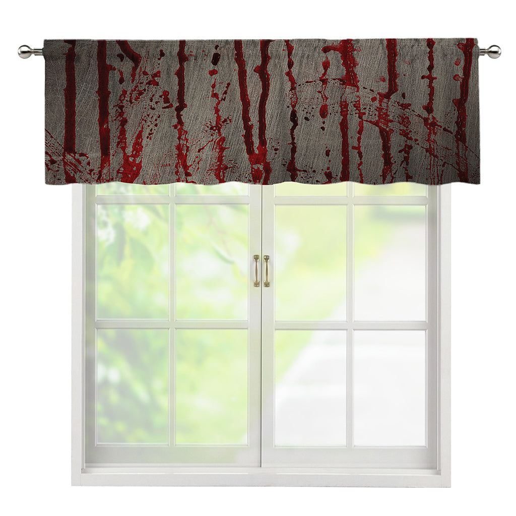 Bloody Metal Wall Print Window Valance