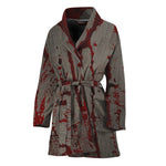 Bloody Metal Wall Print Women's Bathrobe