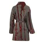 Bloody Metal Wall Print Women's Bathrobe