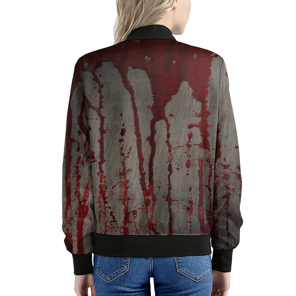 Bloody Metal Wall Print Women's Bomber Jacket