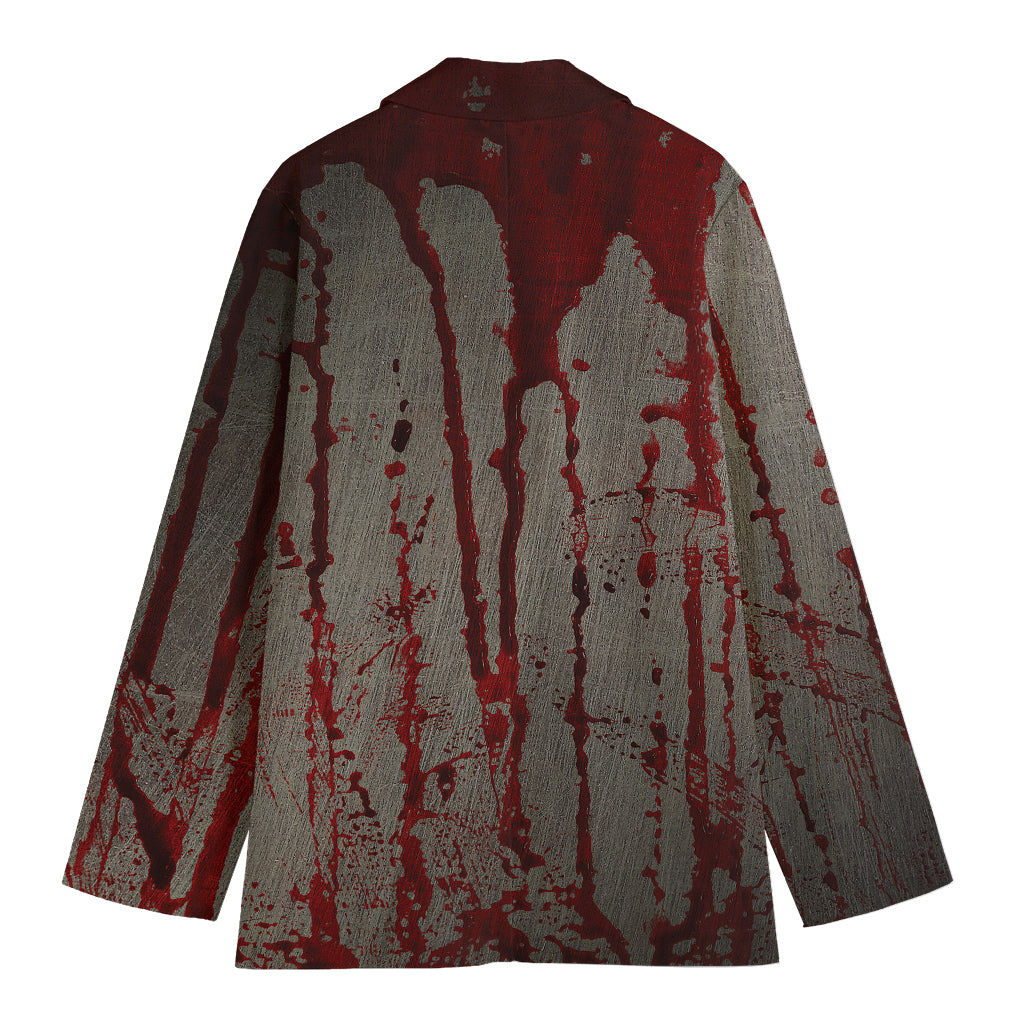 Bloody Metal Wall Print Women's Cotton Blazer