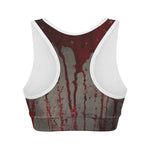 Bloody Metal Wall Print Women's Sports Bra