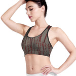 Bloody Metal Wall Print Women's Sports Bra