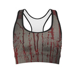 Bloody Metal Wall Print Women's Sports Bra