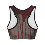 Bloody Metal Wall Print Women's Sports Bra