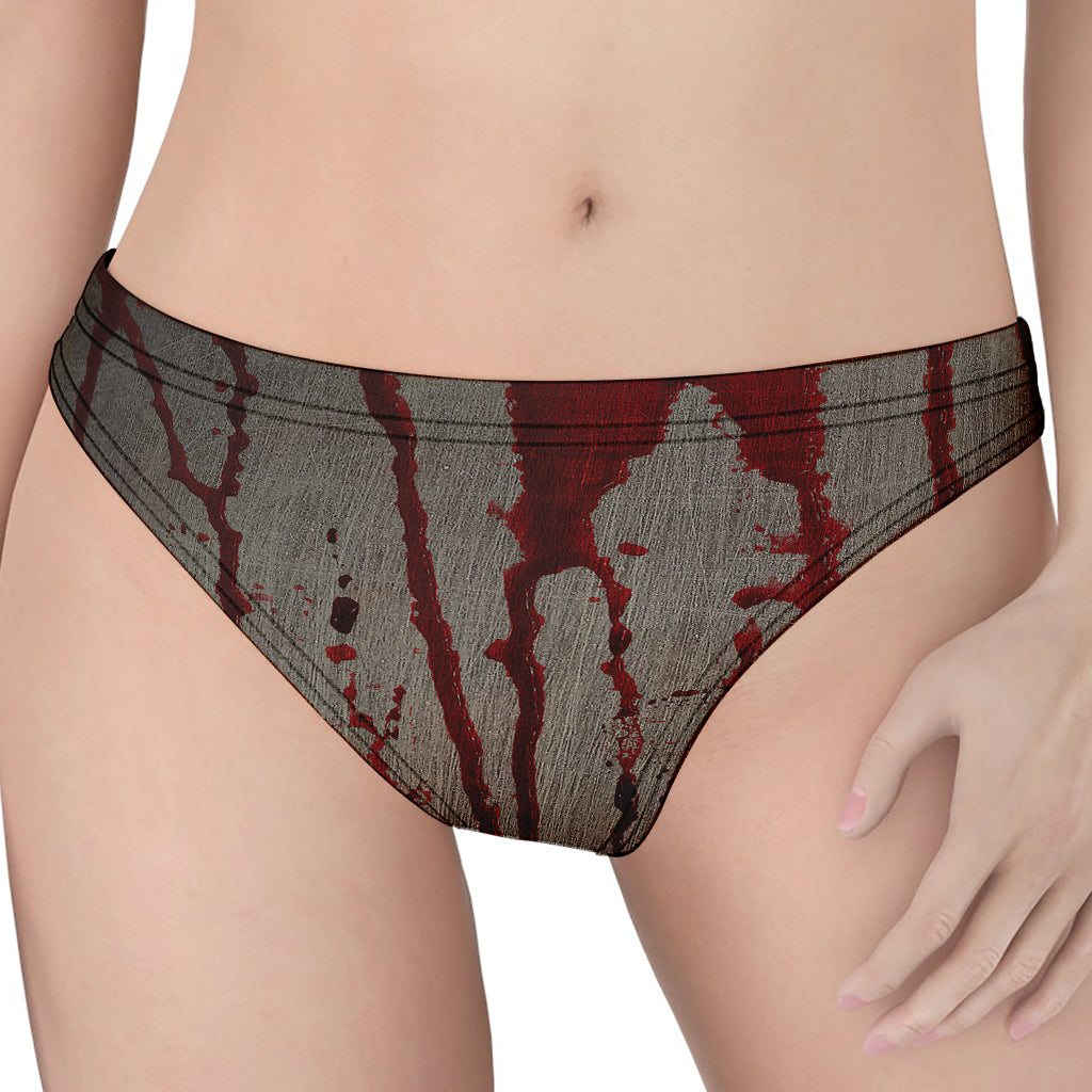 Bloody Metal Wall Print Women's Thong