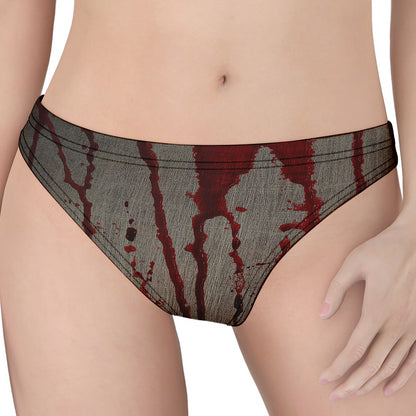Bloody Metal Wall Print Women's Thong