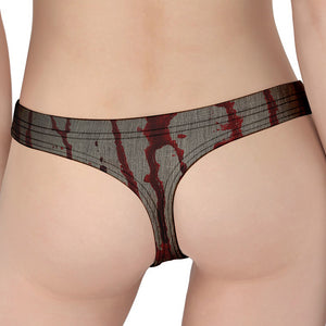 Bloody Metal Wall Print Women's Thong