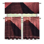 Bloody Moon Pyramid Print 3 Piece Kitchen Curtains