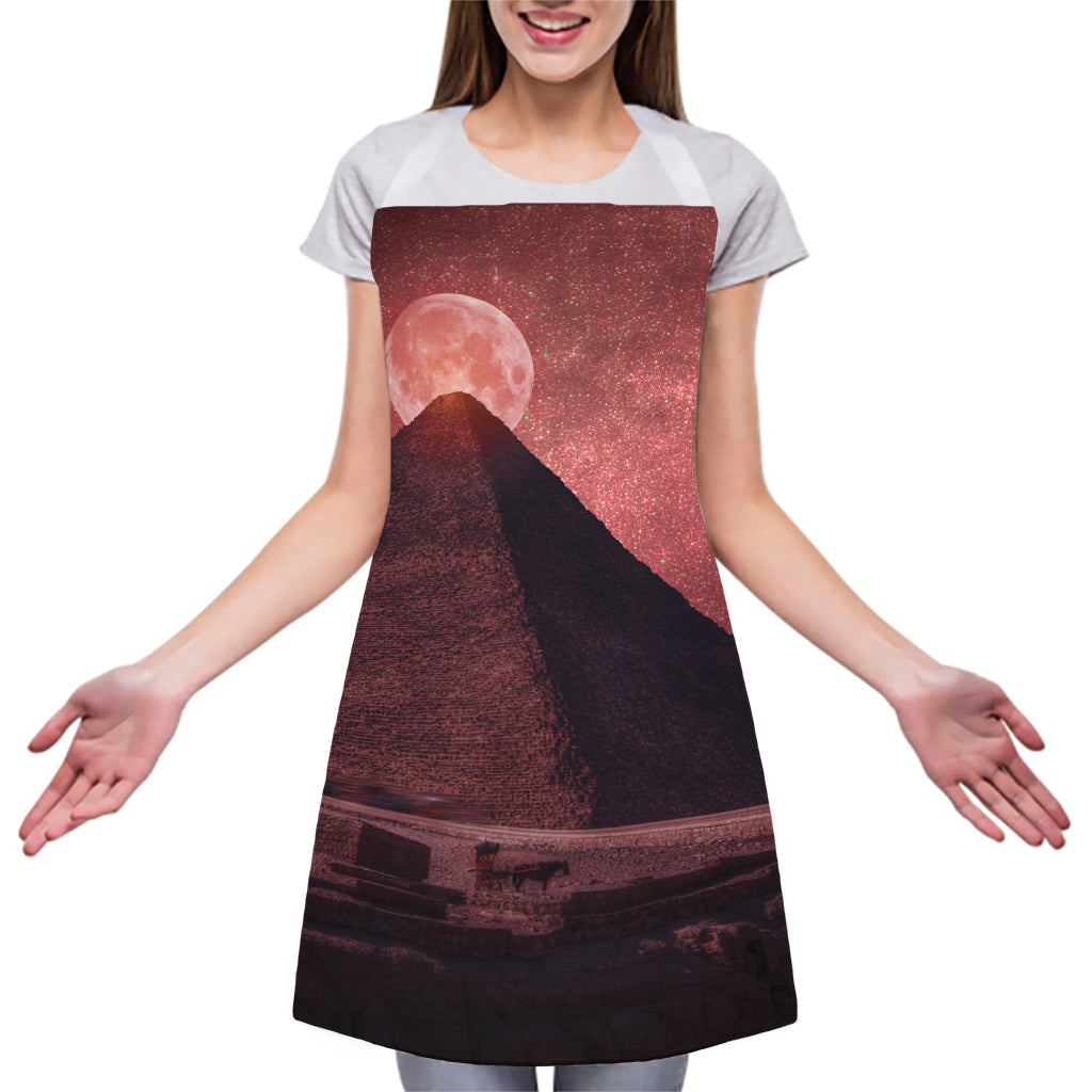 Bloody Moon Pyramid Print Adjustable Apron