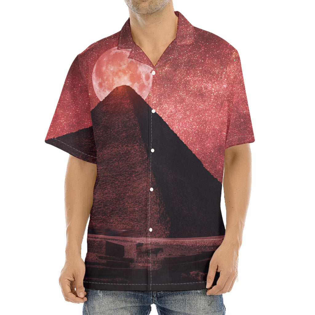 Bloody Moon Pyramid Print Aloha Shirt