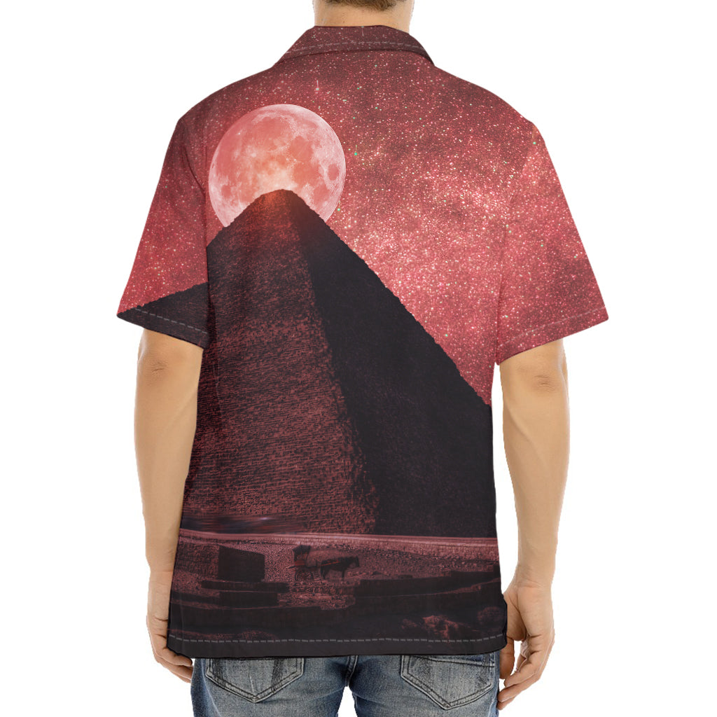 Bloody Moon Pyramid Print Aloha Shirt