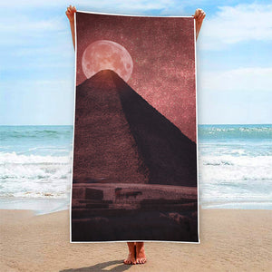 Bloody Moon Pyramid Print Beach Towel