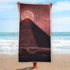 Bloody Moon Pyramid Print Beach Towel