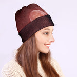 Bloody Moon Pyramid Print Beanie