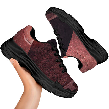 Bloody Moon Pyramid Print Black Chunky Shoes