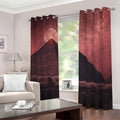 Bloody Moon Pyramid Print Dimout Grommet Curtains