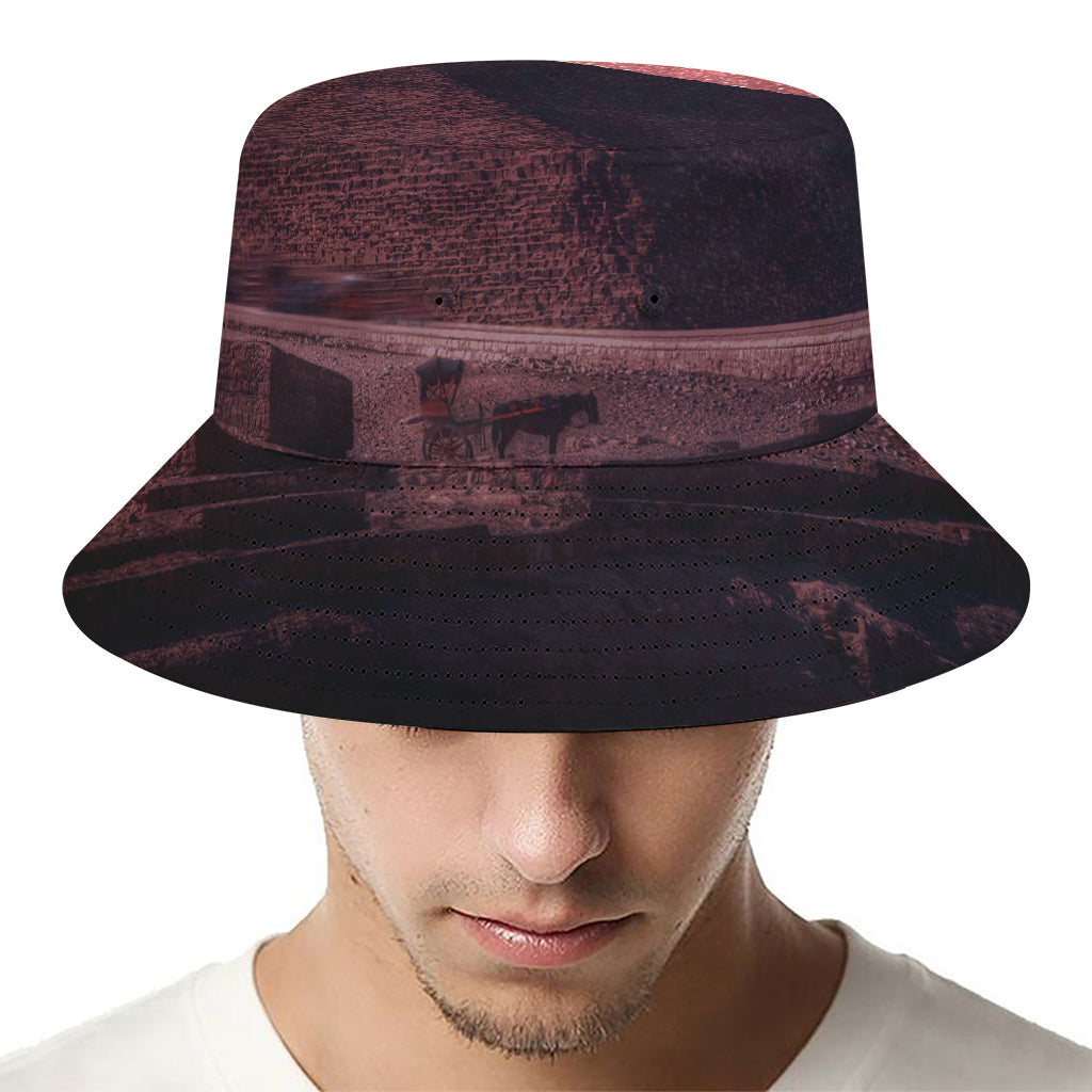 Bloody Moon Pyramid Print Bucket Hat