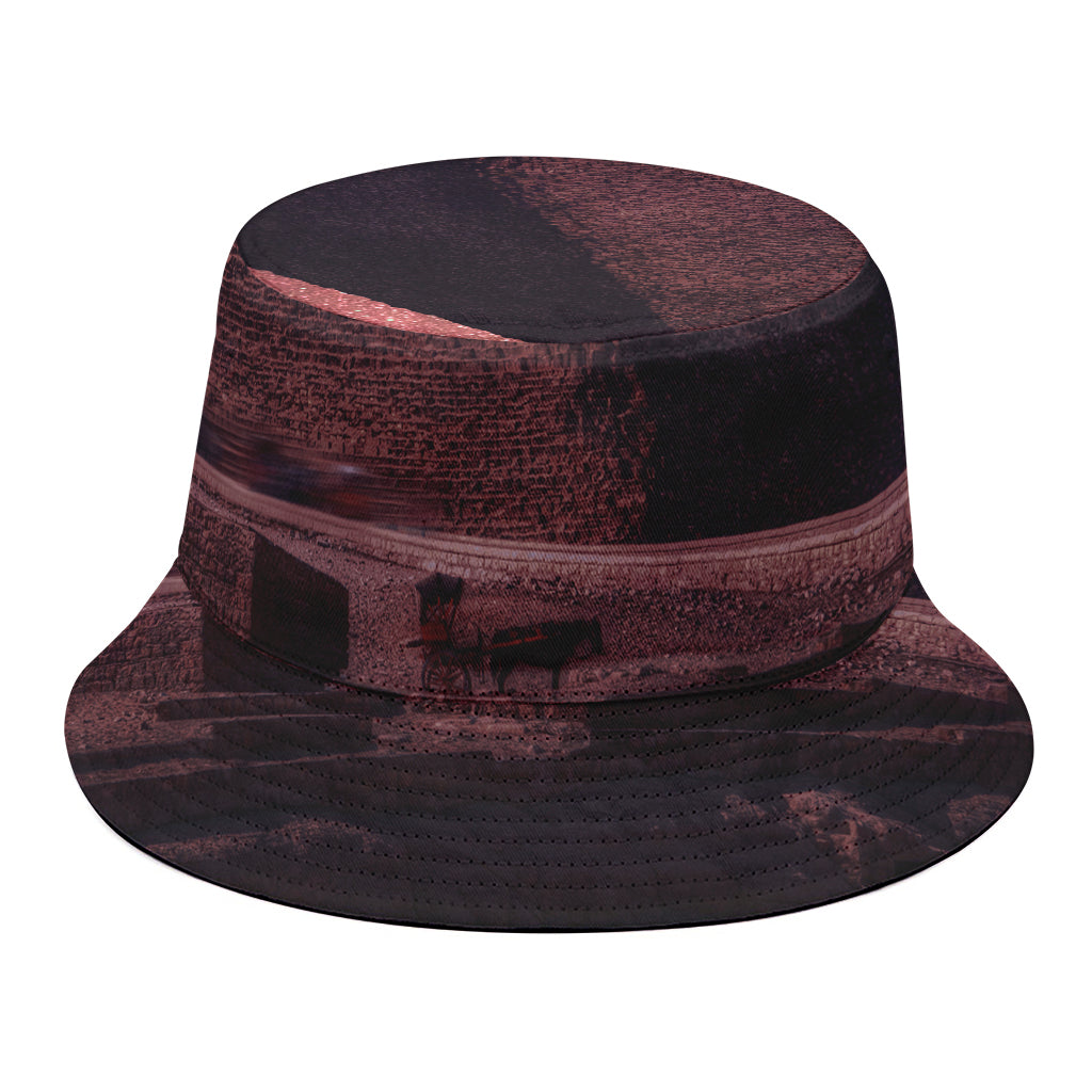 Bloody Moon Pyramid Print Bucket Hat