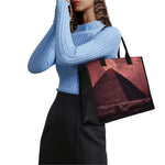 Bloody Moon Pyramid Print Canvas Tote Bag