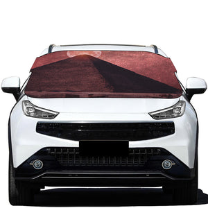 Bloody Moon Pyramid Print Car Windshield Snow Cover