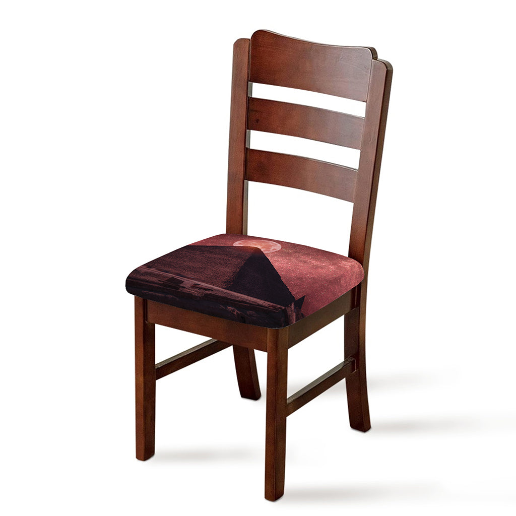 Bloody Moon Pyramid Print Chair Cushion Cover
