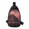Bloody Moon Pyramid Print Sling Bag
