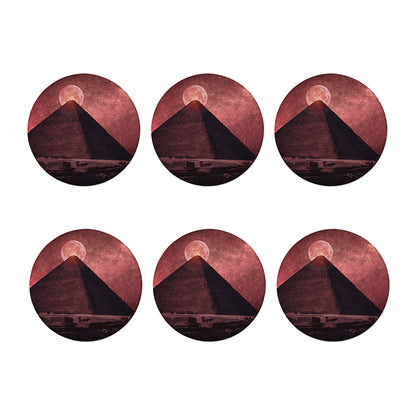 Bloody Moon Pyramid Print Coaster Set