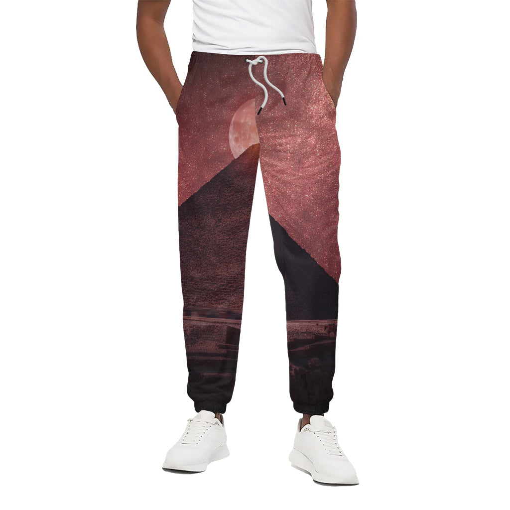 Bloody Moon Pyramid Print Cotton Pants