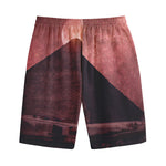 Bloody Moon Pyramid Print Cotton Shorts