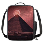 Bloody Moon Pyramid Print Crossbody Lunch Bag