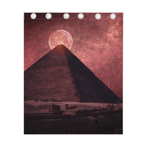 Bloody Moon Pyramid Print Curtain