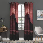 Bloody Moon Pyramid Print Curtain