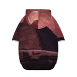 Bloody Moon Pyramid Print Dog Zip Up Hoodie