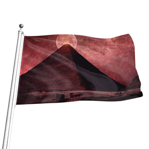 Bloody Moon Pyramid Print Flag